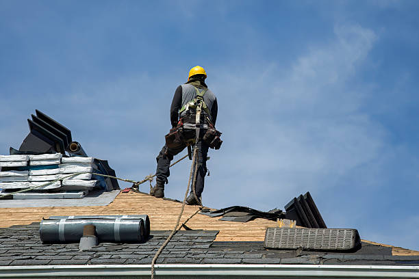 Professional Roof Replacement technician working in Deedsville, IN